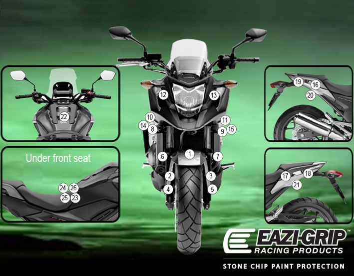 Paint Protection Kit Honda Nc750x 16 Eazi Grip Eazi Guardeazi Grip Eazi Guard